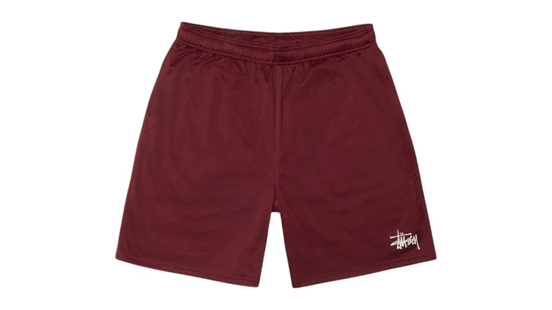 Stussy Basic Mesh Short Dark Red Men's - SS25 - US
