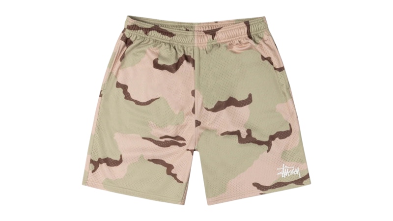 Stussy Basic Mesh Short Sand Camo Men's - SS25 - US Stussy Basic Mesh Short Sand Camo Men's - SS25 - US