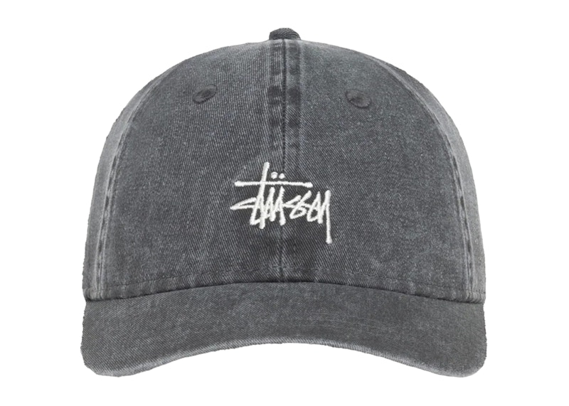 Stussy Basic Washed Stussy Cap Charcoal Men's - SS25 - GB