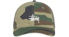 Stussy Basic Washed Stussy Cap Woodland Camo