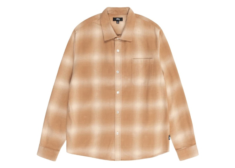 年末のプロモーション大特価！ Stussy Bay Plaid Shirt Tan Men's - US トップス