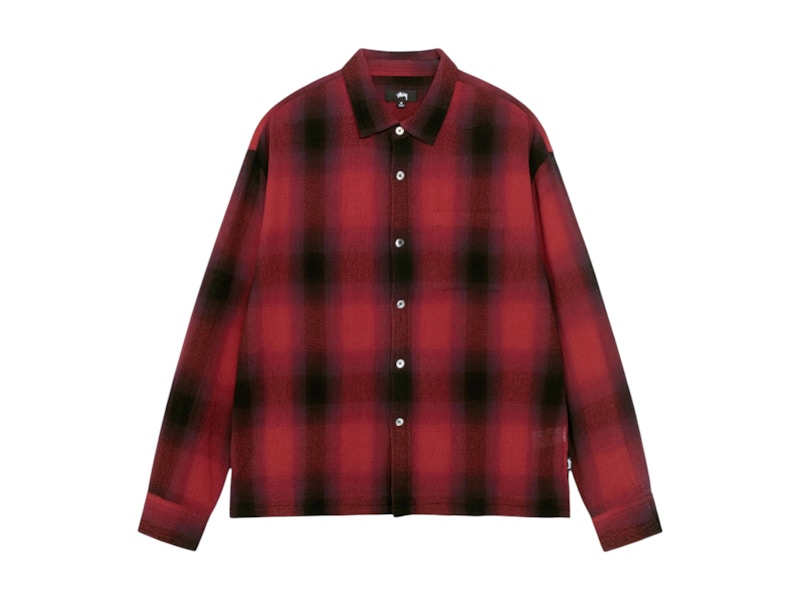 *新作アイテムSU23'* Stussy Bay Plaid Shirt Bay Plaid Shirt - Berry – Feature