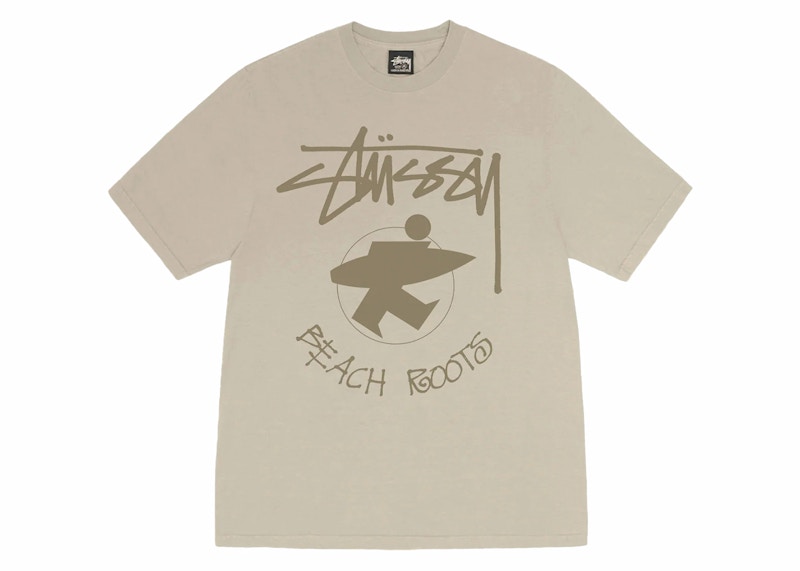 Stussy Beach Roots Pigment Dyed Tee Khaki メンズ - SS24 - JP