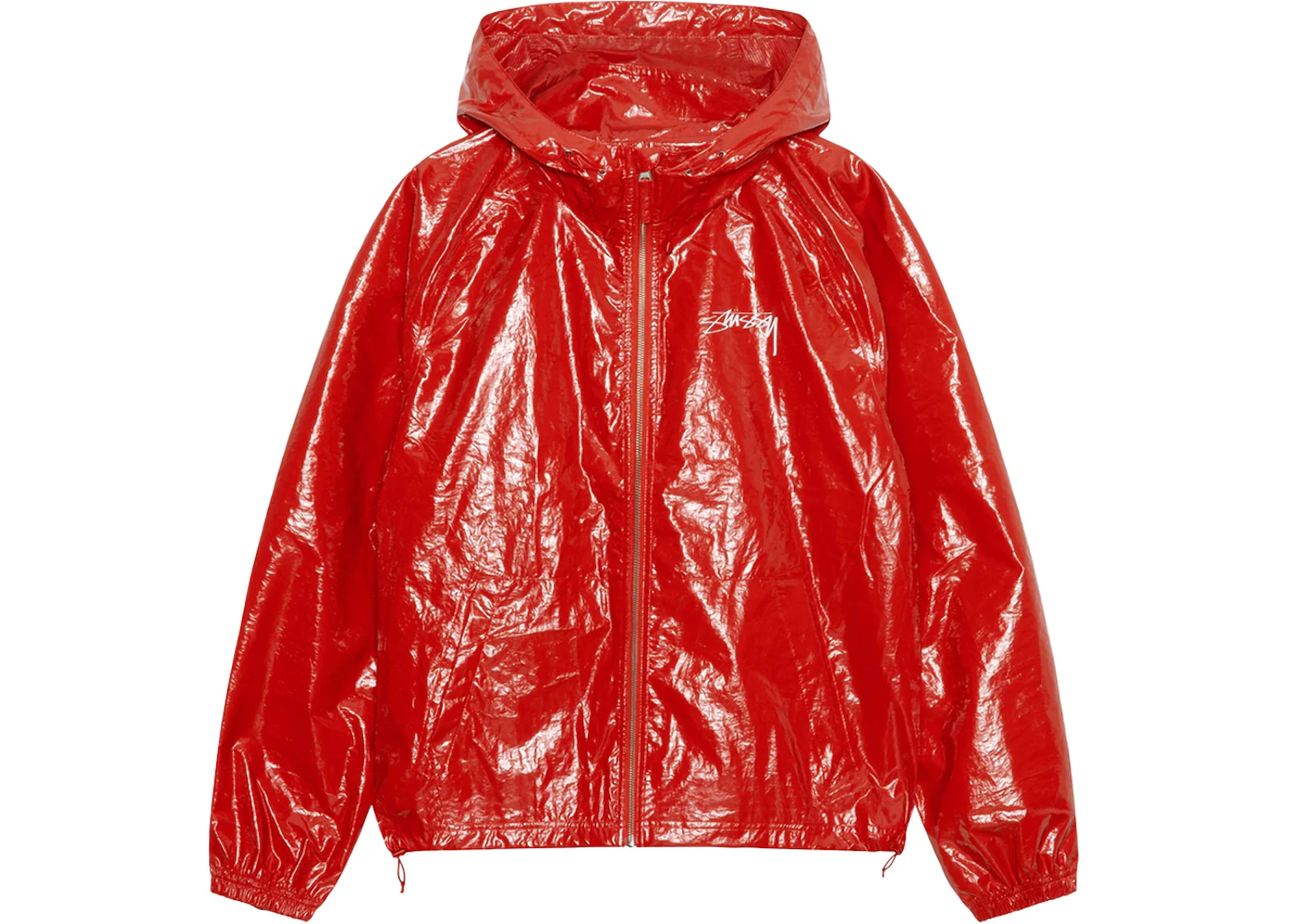 Stussy Beach Shell Coated Ripstop Jacket Red Men's - SS24 - US