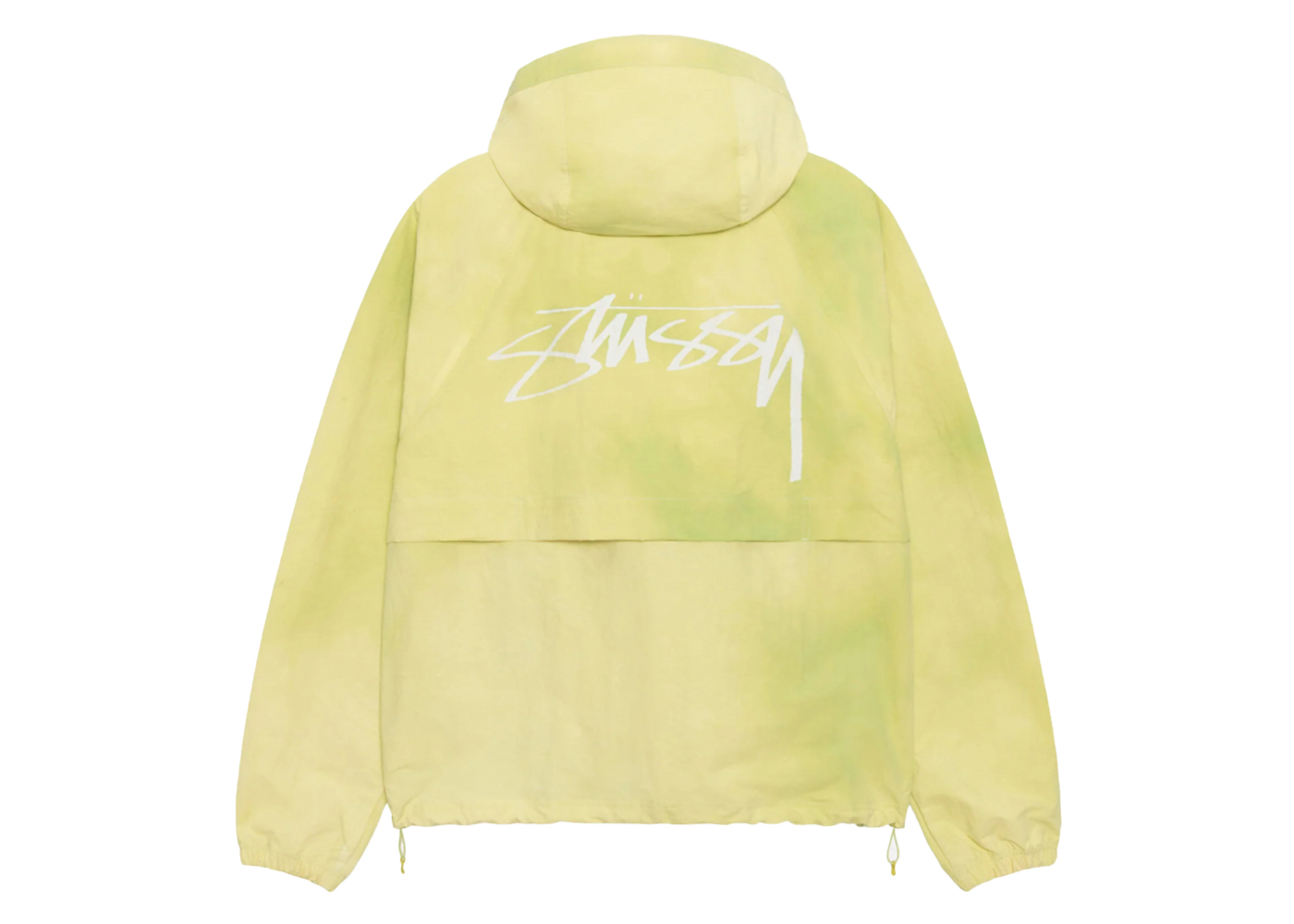 Stussy Beach Shell Wave Dye Hooded Sweatshirt Lime
