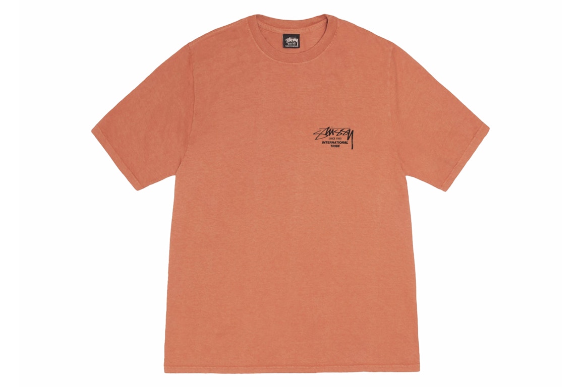 Click to view more detailed imagery on our partner's website Pre-owned Stussy Beat Sounds Pigment Dyed Tee Rust