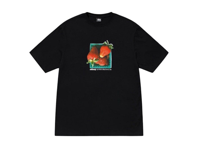【STUSSY SU25'】Stussy Berries Tee Stussy Berries Tee Black Men's - SS25 - US