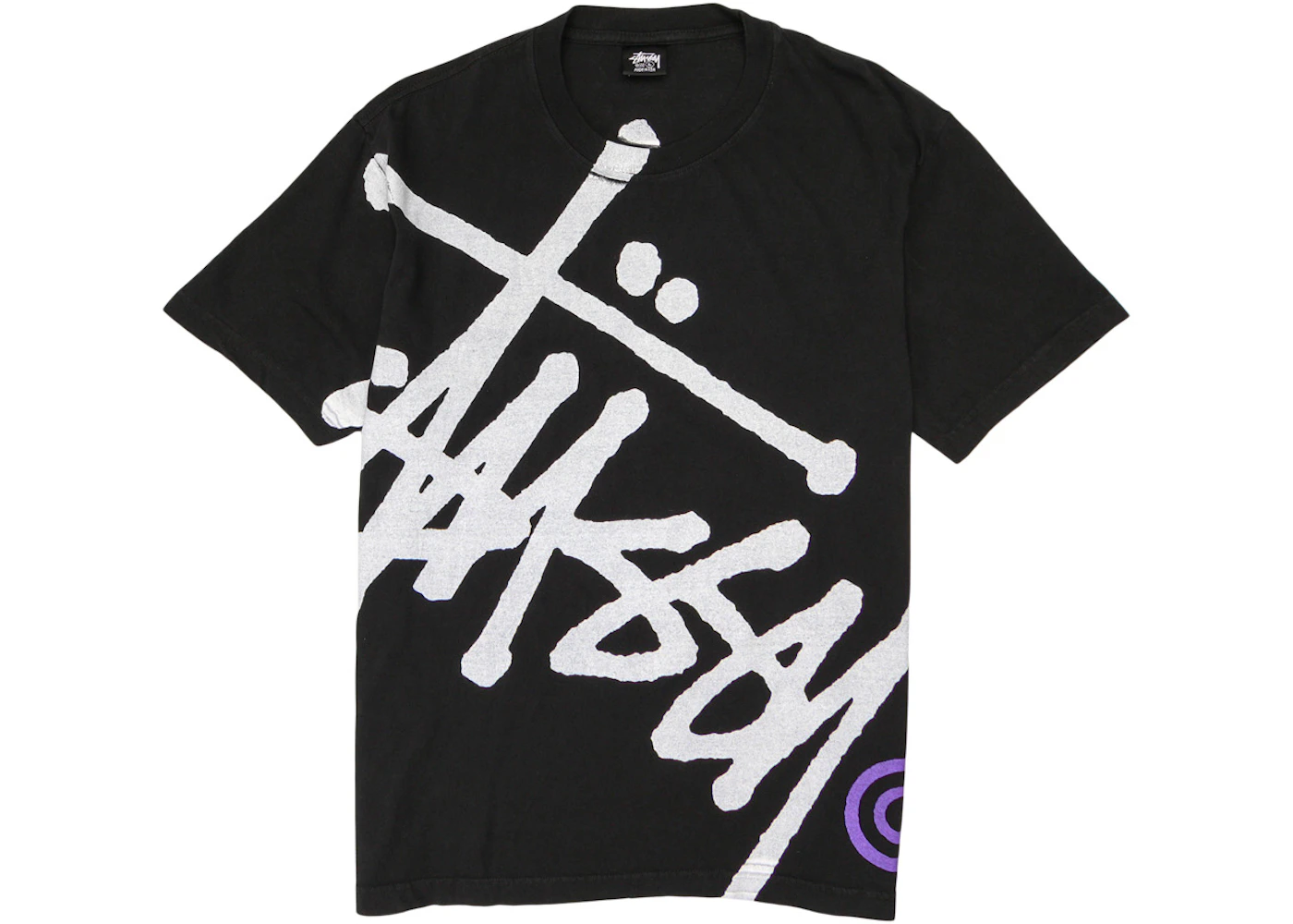 Stussy Big Basic Pigment Dyed Tee Black/Purple Men's SS23 US