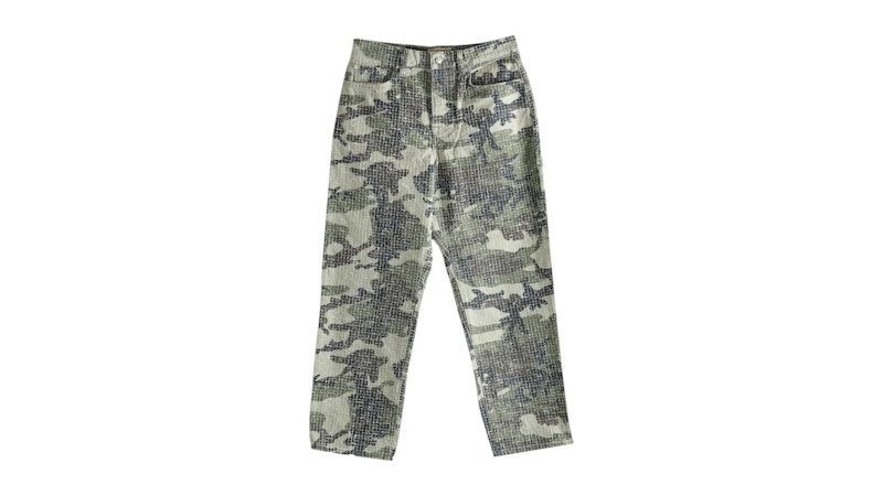 Stussy Big Ol Canvas Ndl Pnch Jean Woodland Camo Men's - SS26 - US