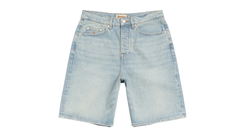 Stussy Big Ol' Denim Short Light Wash Men's - FW25 - US