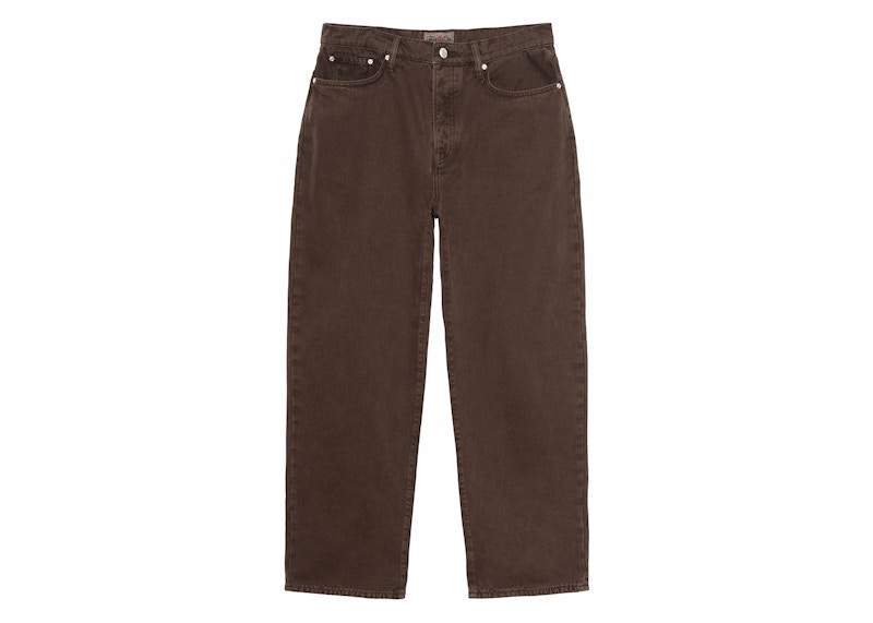 Pre-owned Stussy Men's  Big Ol' Washed Canvas Jean In Brown