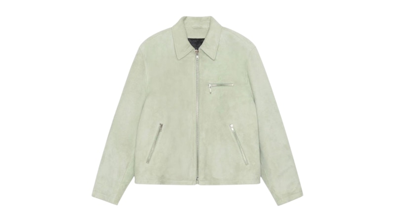 Stussy Bing Suede Jacket Green Tea Men's - SS26 - US