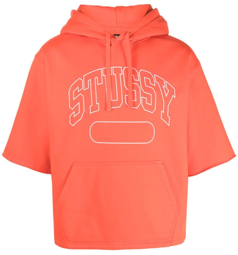 Stüssy Boxy Sudadera con capucha corta de acero inoxidable