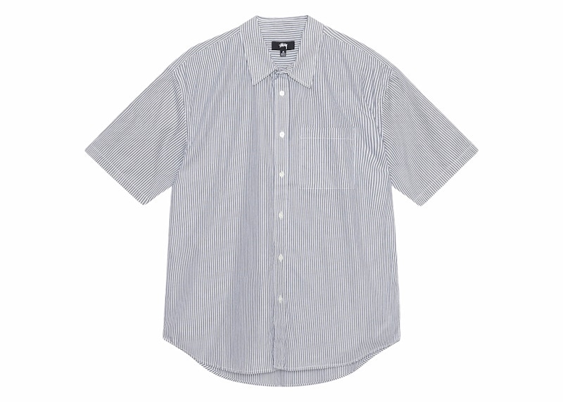 【STUSSY 24'】Stussy Boxy SS Shirt Stripe ☆24SS☆STUSSY BOXY SS SHIRT STRIPE (STUSSY/シャツ