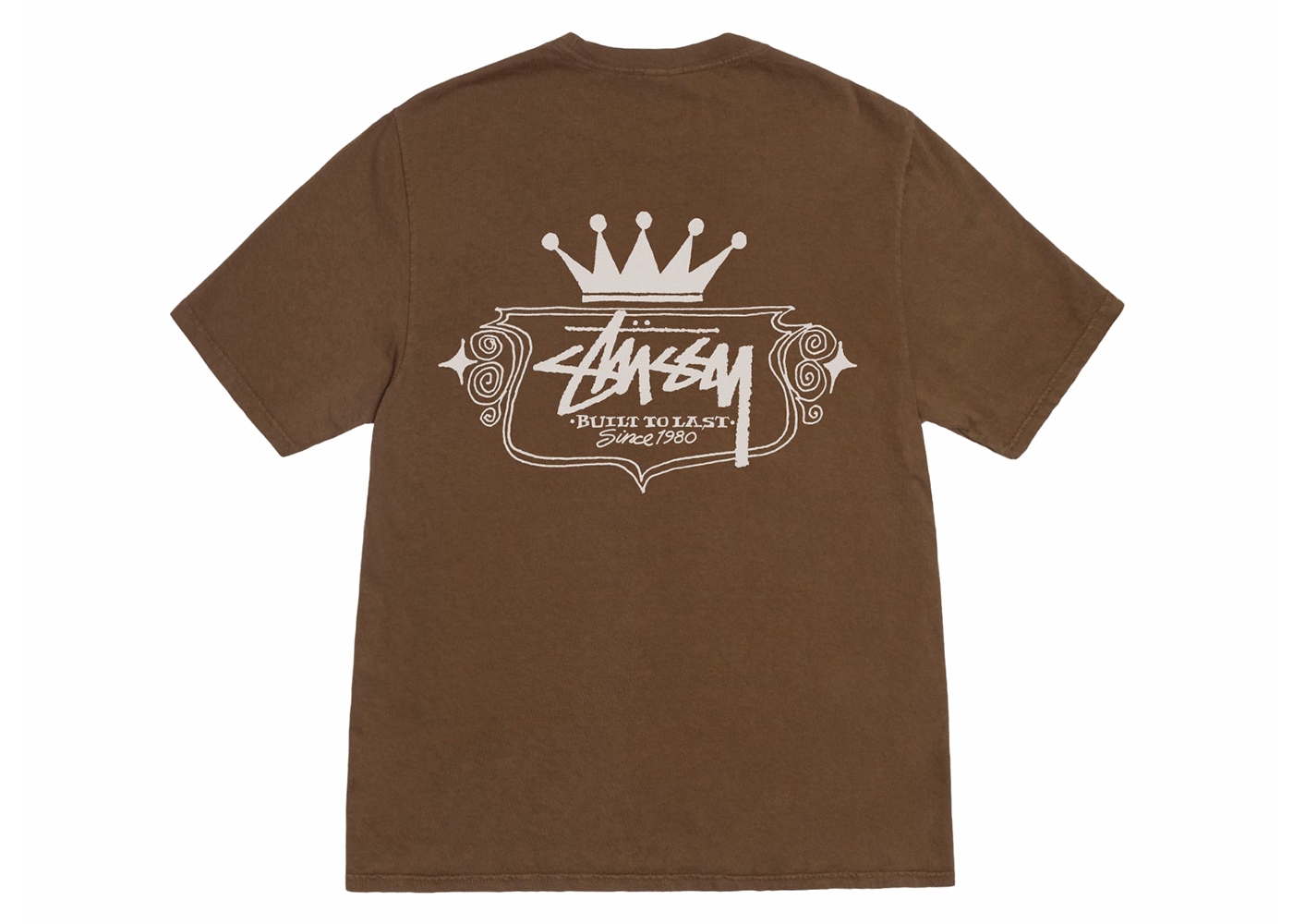 Stussy Built To Last Pigment Dyed Tee Brown メンズ - SS24 - JP