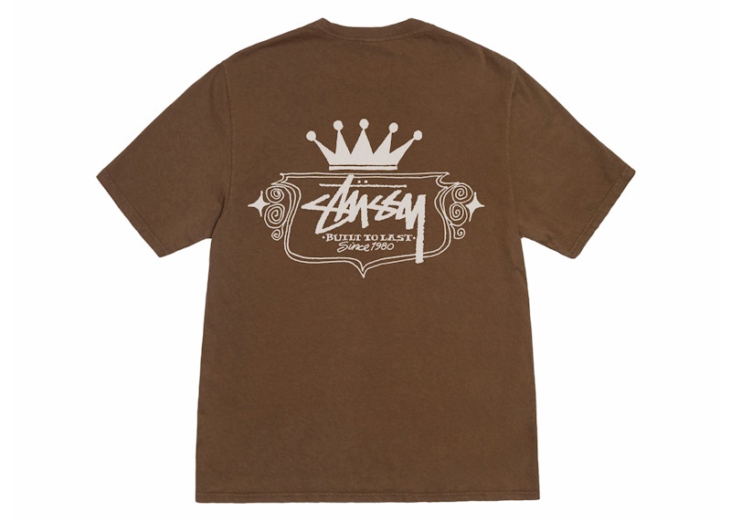 Stussy Built To Last Pigment Dyed Tee Brown