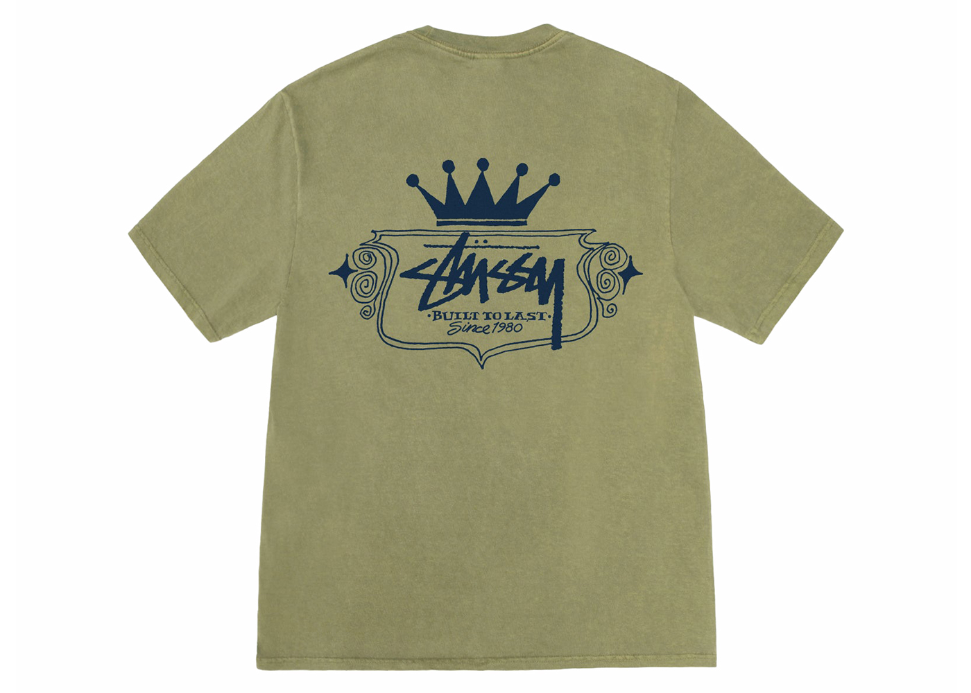 Stussy Built To Last Pigment Dyed Tee Olive