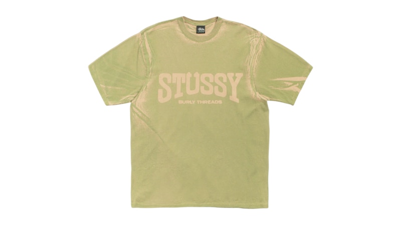 トップス 2026ss STUSSY BURLY STONE WASHED TEE Stussy Burly Stone Washed Tee Khaki Men's - SS26 - US