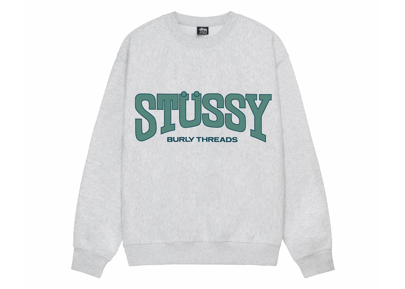 Stussy Burly Threads Crew Ash Heather Men's - SS24 - US