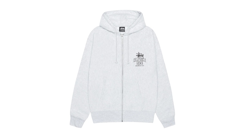 Stussy Cali Grown Zip Hoodie Ash Heather メンズ - FW25 - JP
