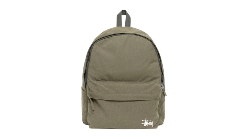 Pre-owned Stussy Canvas Backpack In Green