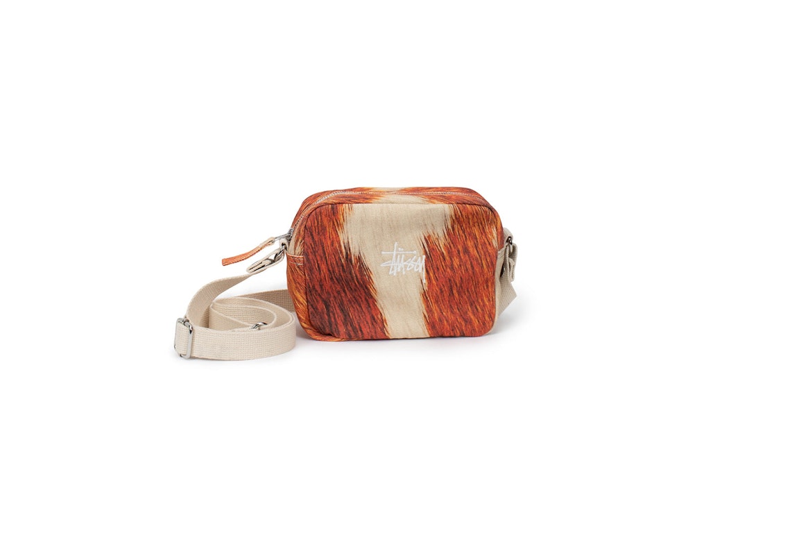 Pre-owned Stussy Canvas Side Pouch Cowhide