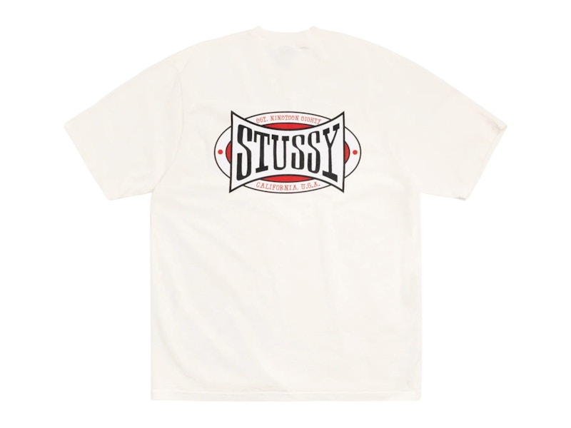 Stussy Champion Oval Pigment Dyed Tee Natural Men's - FW25 - US