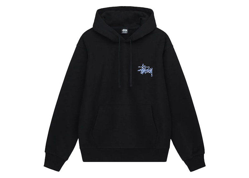 Stussy Checker Stock Hoodie Black Men s SS24 US