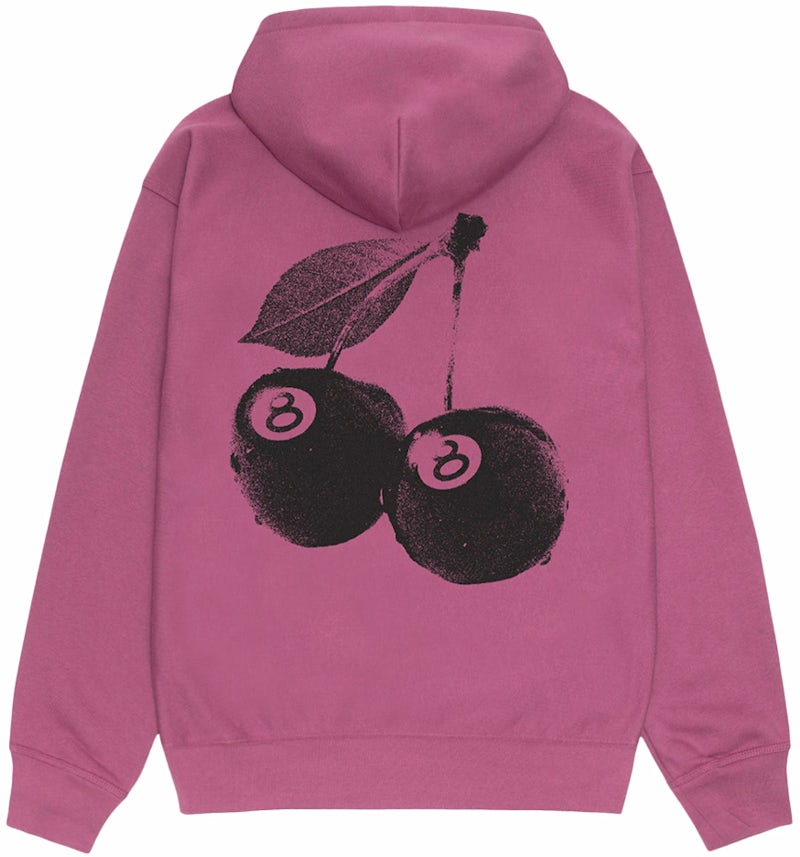 Stussy Cherries Hoodie Berry Men's SS24 US