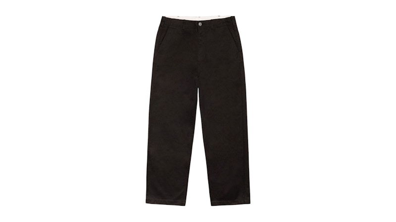 Stussy Chino Wide Leg Trouser Black Men's - SS26 - US