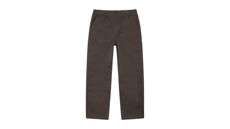 Stussy Chino Wide Leg Trouser Brown Men's - SS26 - US