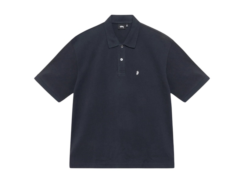 Stussy SS24 Drop2 Pigment Dyed Pique Polo Shirt - POIZON