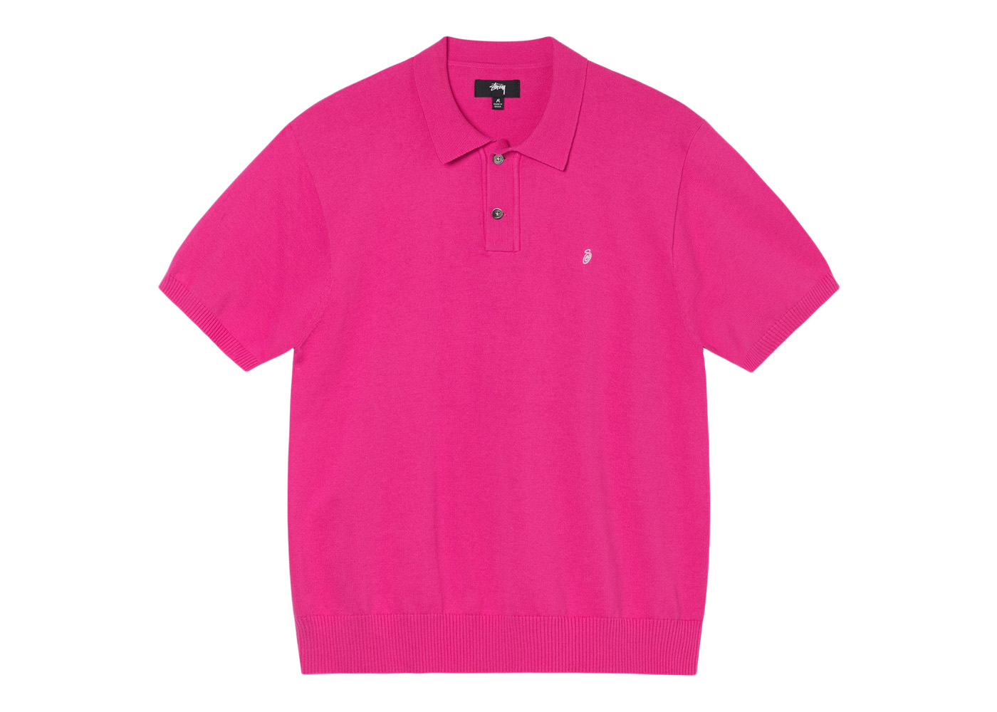 Stussy Classic SS Polo Sweater Hot Pink