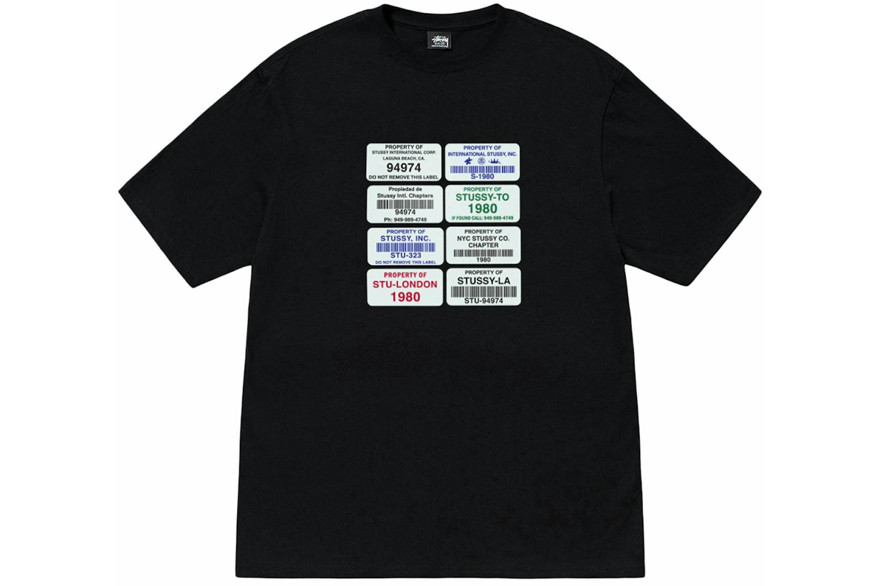 Stussy Codes T-Shirt Black