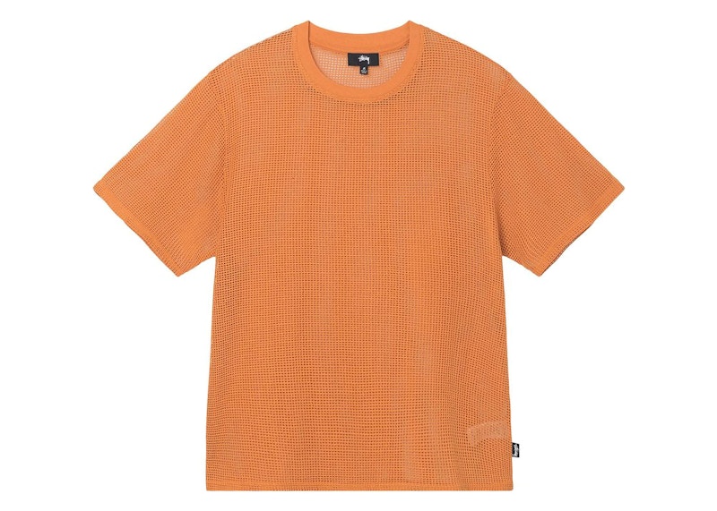 STUSSY 2 TONE COTTON MESH CREW Stüssy Men's' 2Tone Cotton Mesh T