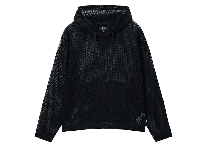 Stussy Cotton Mesh Hoodie Schwarz Herren DE