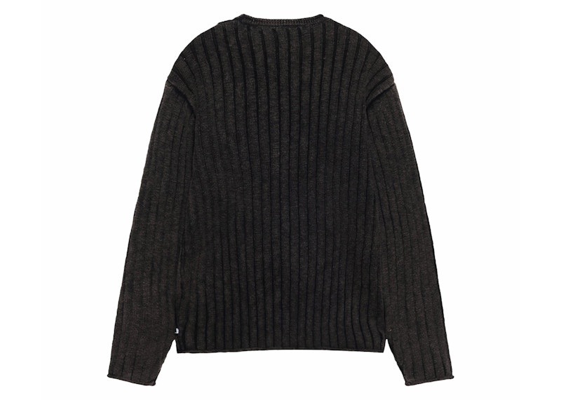 Stussy Cotton Slub Rib Crew Black Men's - FW24 - US Stussy Cotton Slub Rib Crew Black Men's - FW24 - US