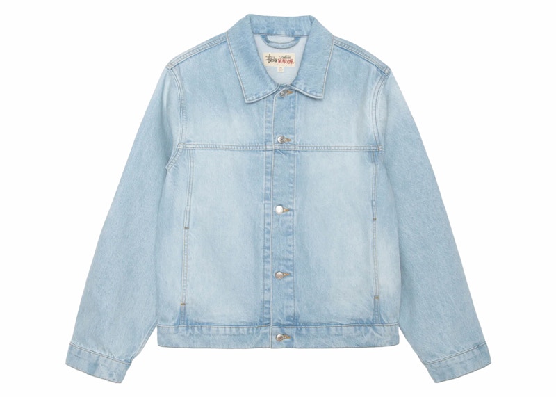 Stussy Denim Trucker Jacket Light Wash Men's - SS24 - US