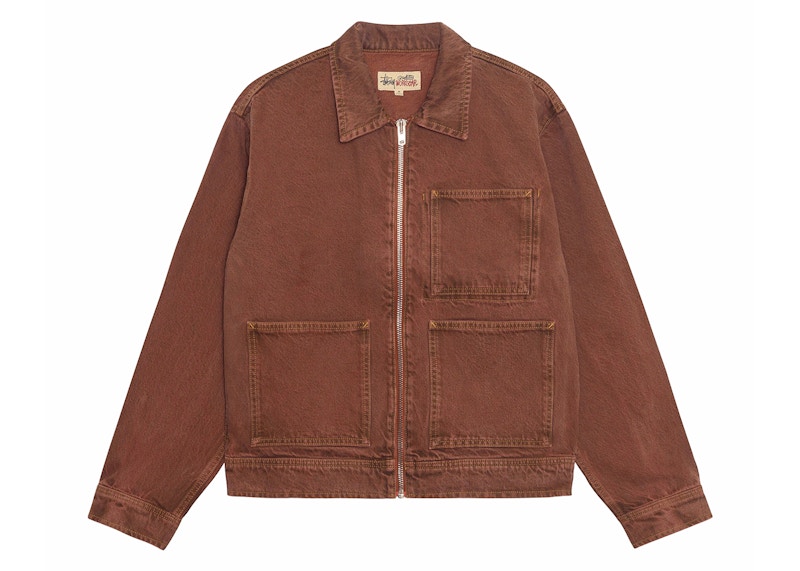 Stussy Denim Zip Work Jacket Clay Men's - SS24 - US