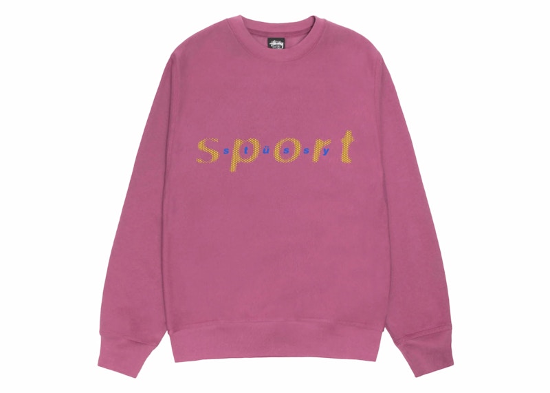 ★韓国の人気★【Stussy】★5 SPORT CREW★BERRY Stussy Dot Sport Crew Berry 남성 - SS24 - KR
