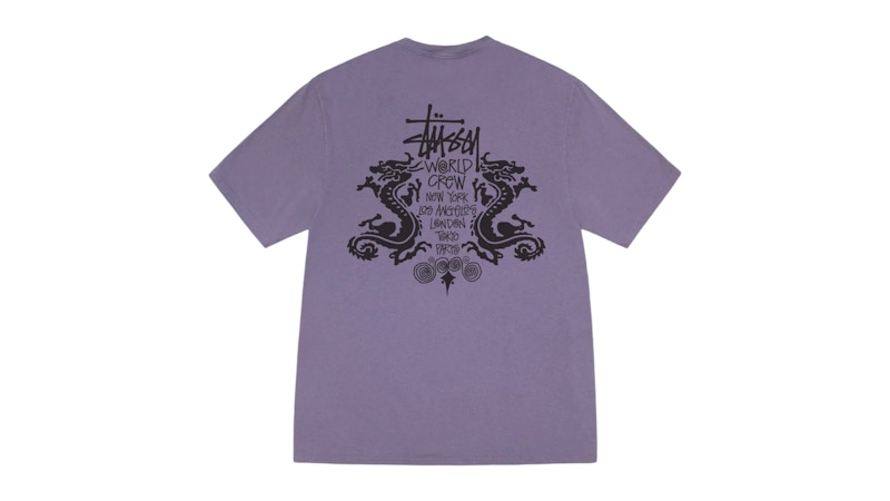 Double Dragon Tee Pigment Dyed – Navy | Tees | Stüssy