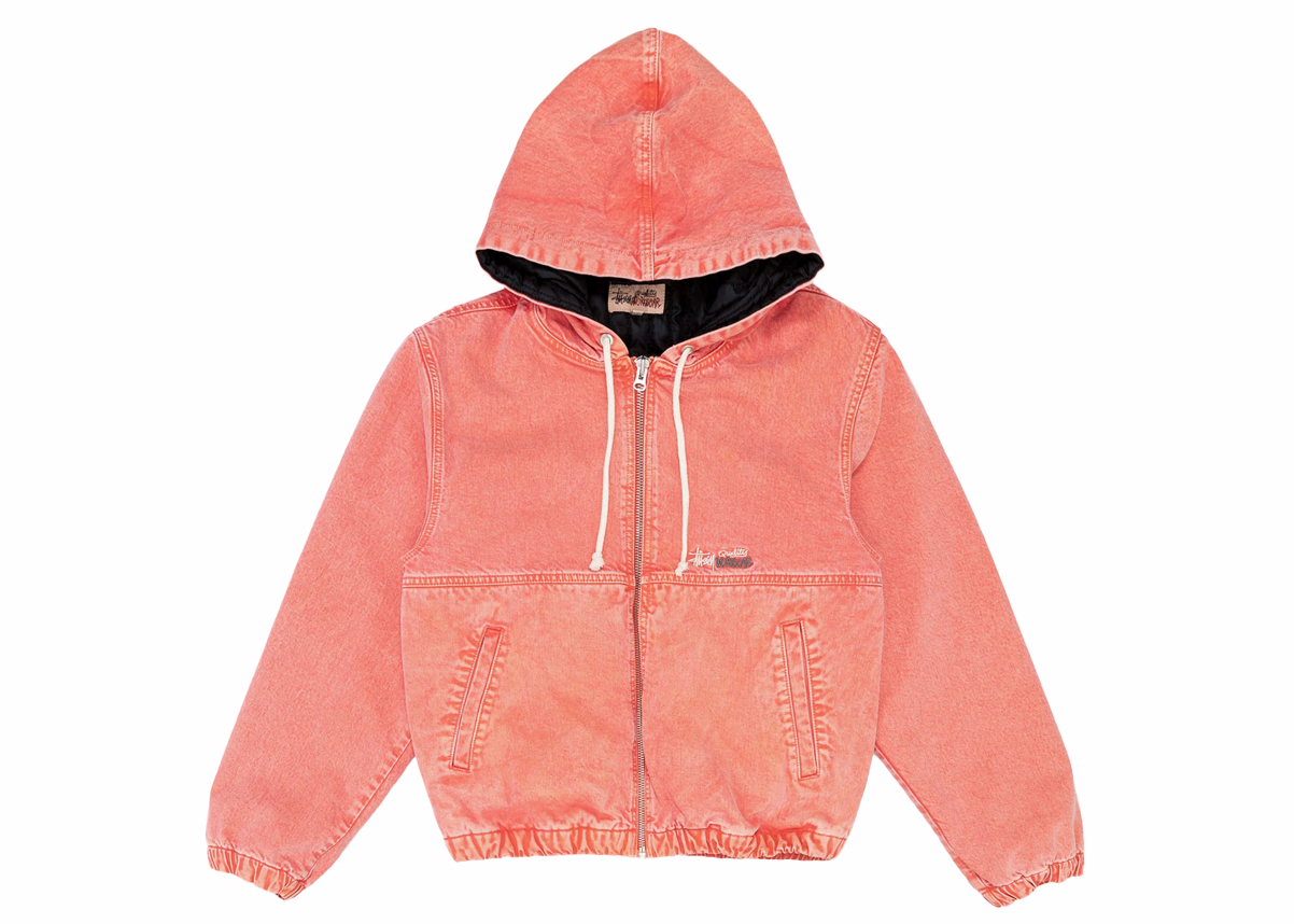 Pre-owned Stussy Double Dye Work Jacket Faded Red | ModeSens