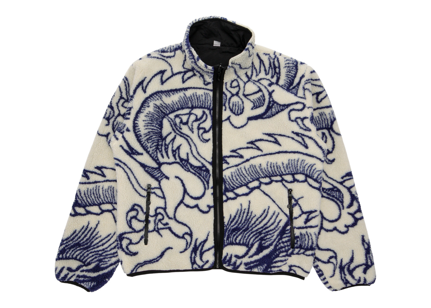 Stussy Dragon Sherpa Jacket Natural