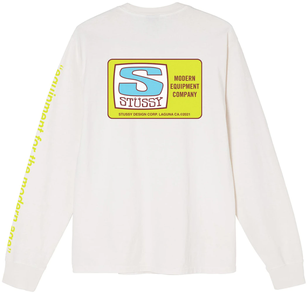 Stussy Equipment Company Pigment Dyed L/S Tee Natural Men's - GB