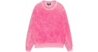 Stüssy Faded Cotton Knit Crew Rosa