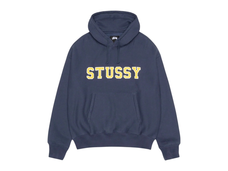 old stussy パーカー NAVY ショーンフォント stussy ステューシー パーカー フーディ バックロゴ プリントロゴ