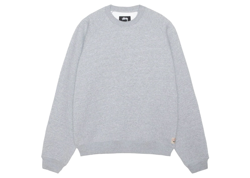 【STUSSY FA24'】Stussy Fleece Raglan Crew Stussy Fleece Raglan Crew Grey Heather Men's - FW24 - US