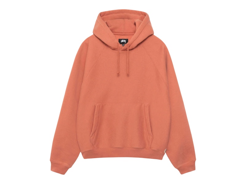 Stussy Fleece Raglan Hoodie Brick Men s FW24 GB