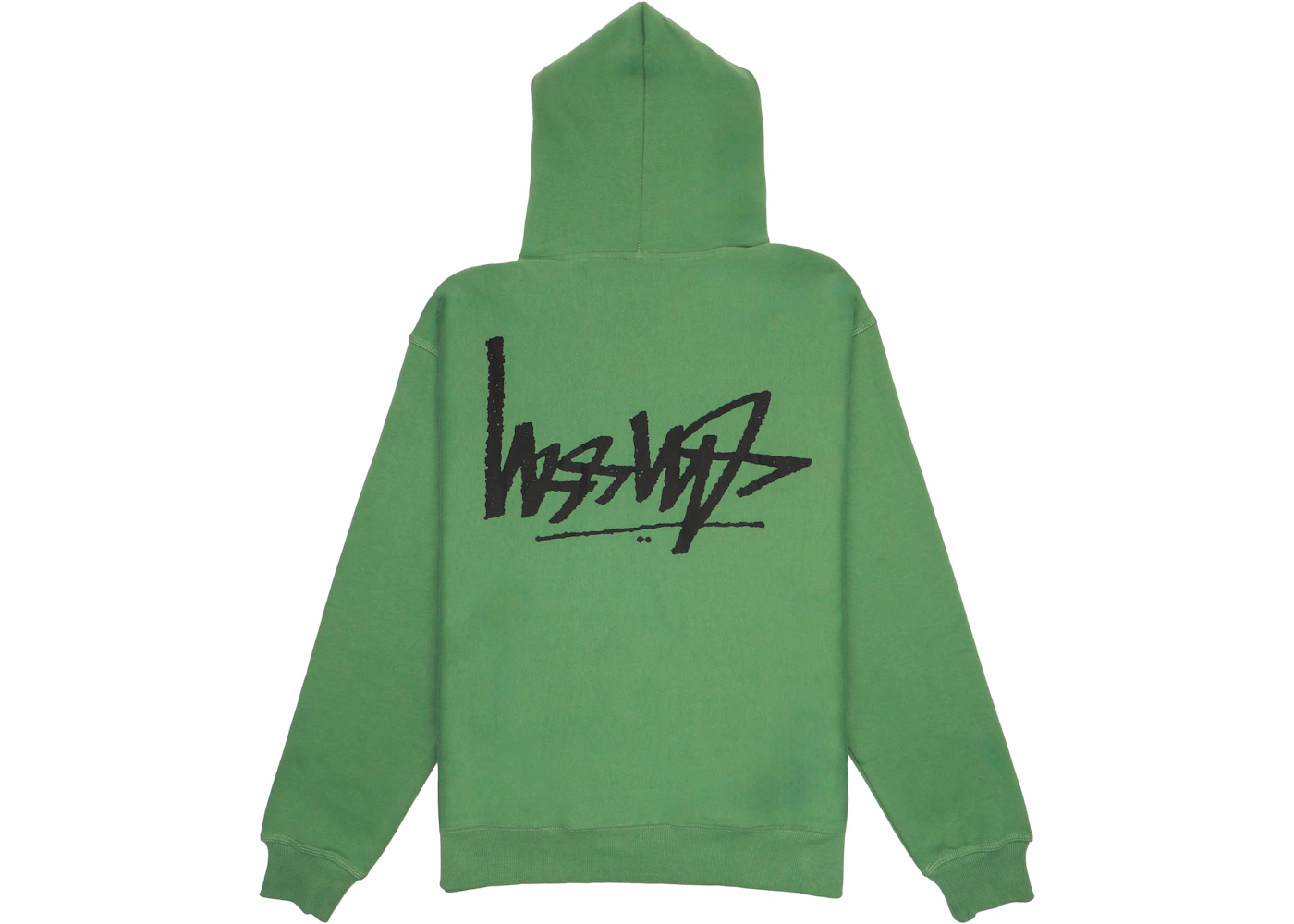 Stussy green zip up hoodie Clearance