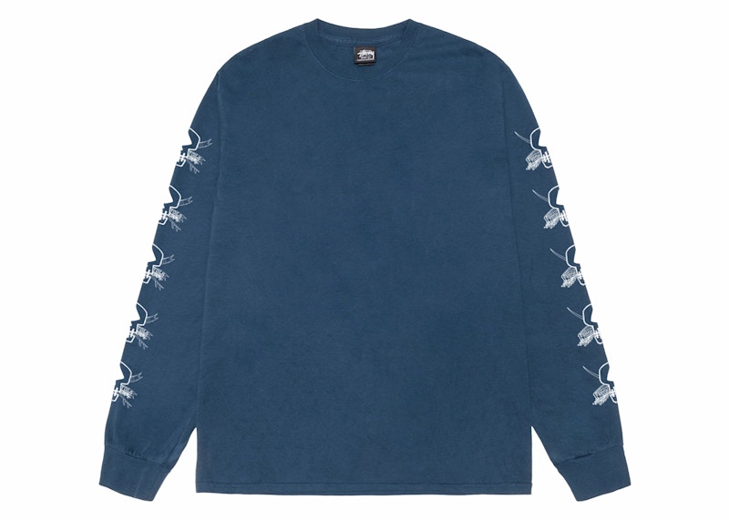 【STUSSY】FOILS LS TEE PIGMENT DYED Stussy Foils L/S Pigment Dyed Tee Natural Men's - SS24 - US